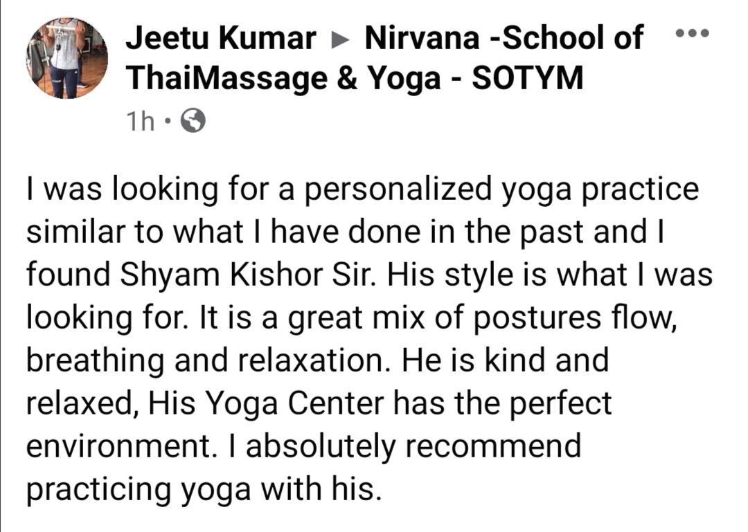 Yoga review by student